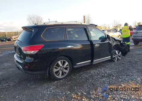 2014 Nissan Pathfinder Platinum z USA, uszkodzony, nr VIN 5N1AR2MM8EC701356